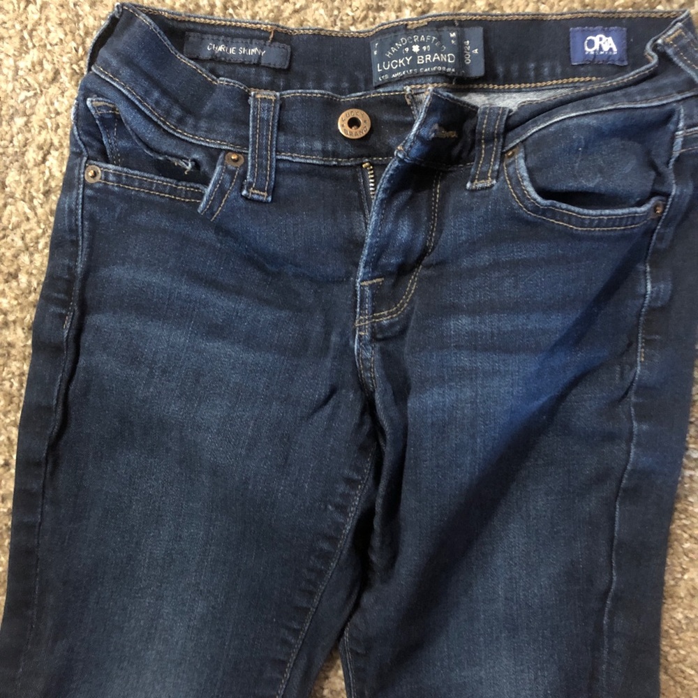 Blue skinny jeans